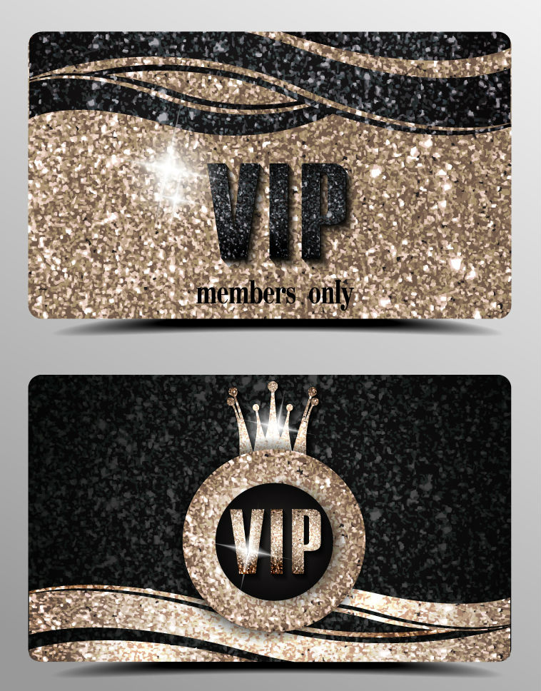 2 VIP card vector material fashion scrubs
