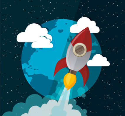 Out of the earth rocket vector material