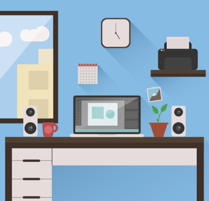 Tidy studio illustrator vector material