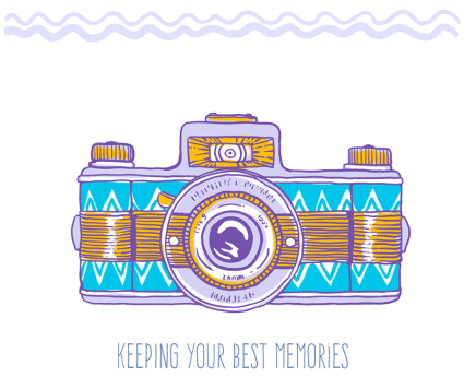 Fresh painted camera vector material