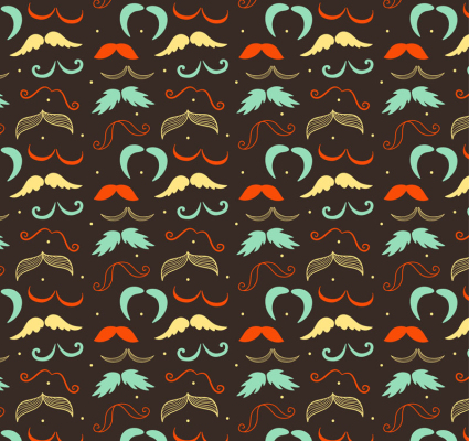 Color beard seamless background vector material