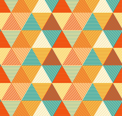 Color triangle seamless background vector material