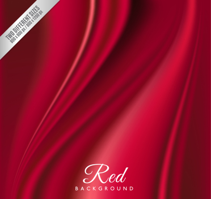 Red silk background vector material