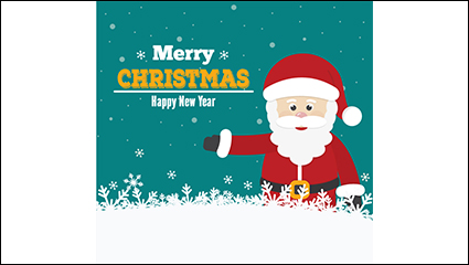 Snow in Santa Claus vector material