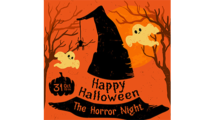 Creative ghost Halloween poster vector material
