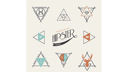 8 fashion triangle border vector