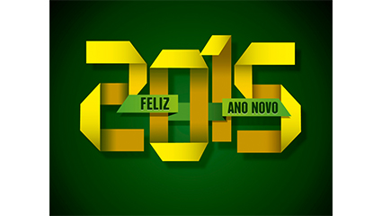 Origami 2015 WordArt vector material