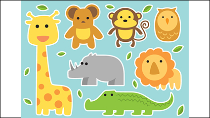 7 of cartoon stickers vector material