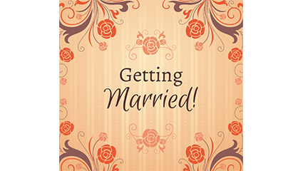 The poster vector map of the wedding of the retro flower