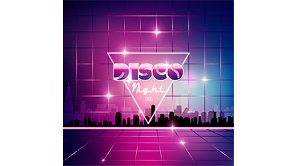 Fashion disco party poster vector diagram