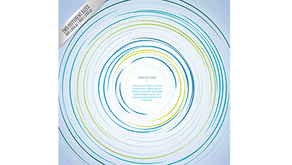 Blue spiral circle background vector material