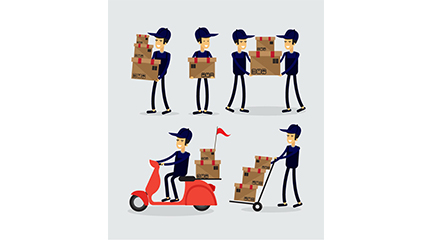 5 cartoon express vector material