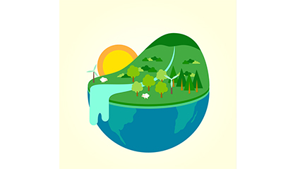 Creative Vector Green Earth Landscape