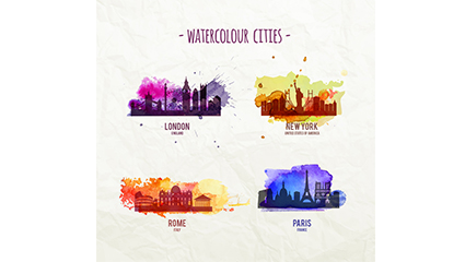 4 Urban Design Vector Drawing