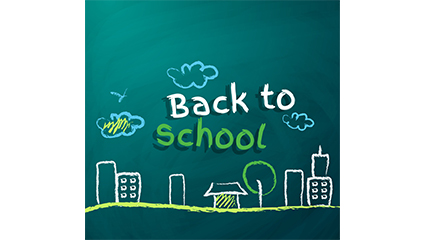 Creative chalk back to school vector material