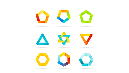 9 color pattern icon vector