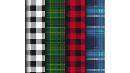 4 Creative Plaid seamless background vector