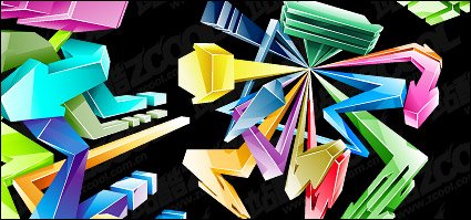 Cool style three-dimensional crystal arrow