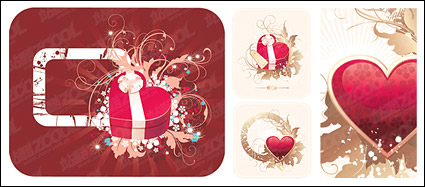 heart-shaped pattern with the pattern vector material