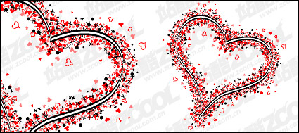 Heart-shaped formation of large heart-shaped