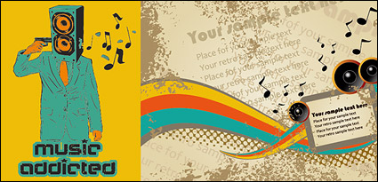 vector illustration music subject material