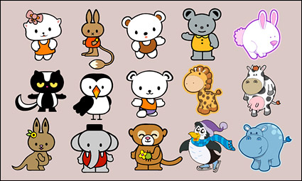 Cartoon animals vector material-2