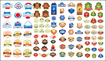 Lable range of beautiful vector graphics material