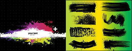 Variety of vector material ink marks