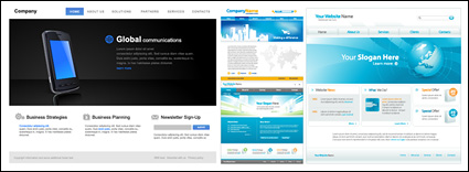 web page design template vector material