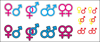 Sex symbol vector material
