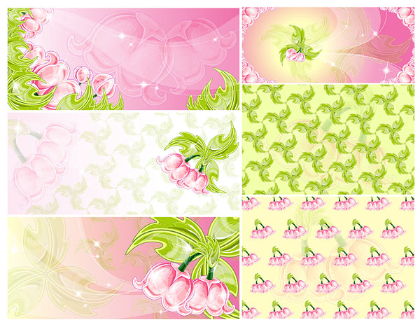 Pink flowers Vector