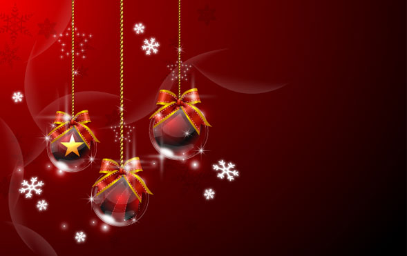 Christmas hanging ball Vector material 
