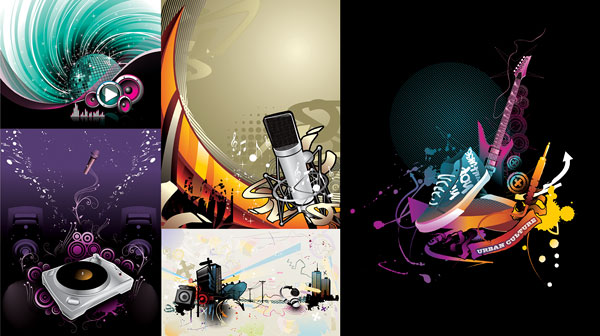 dj, speakers, microphone, guitar 