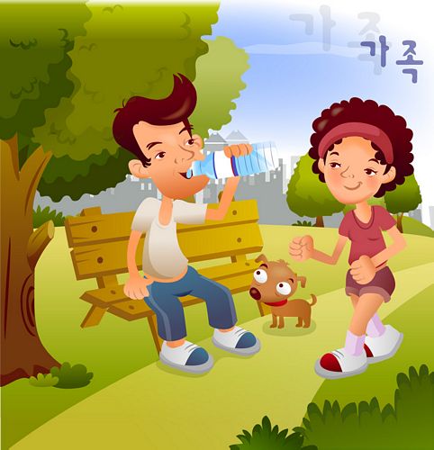 iClickart Cartoon Family illustrator vector material -10