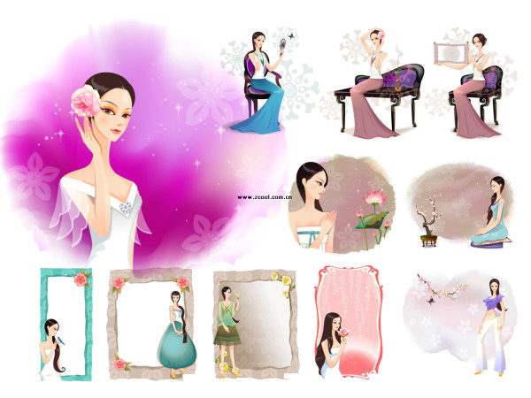 Classic beauty classic flower borders + Series 1 (11P)