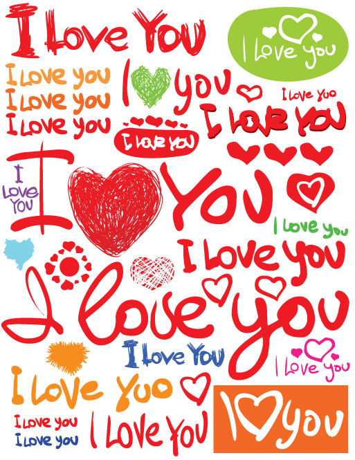 Valentine's Day I love you hand vector