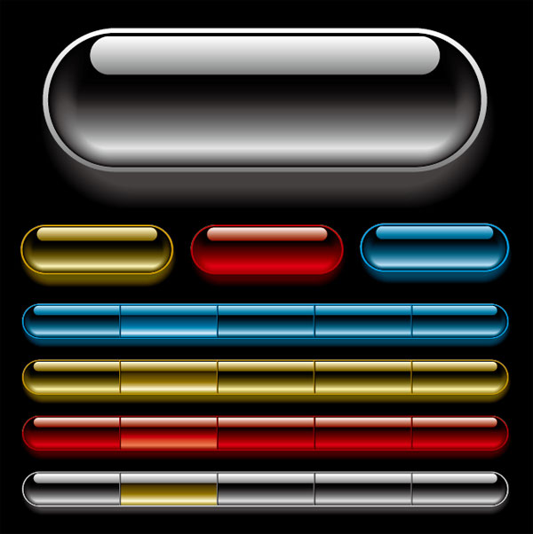 Beautiful crystal texture of the navigation bar vector material