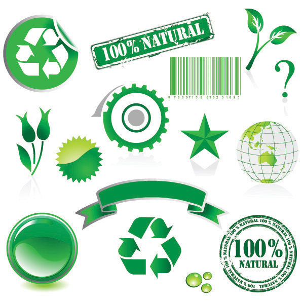Environmental theme element vector material