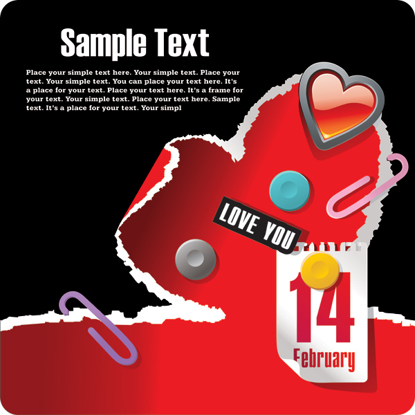 214 valentine's theme vector of material
