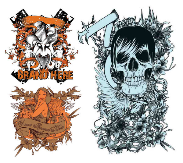 3 Vector T-shirt designs