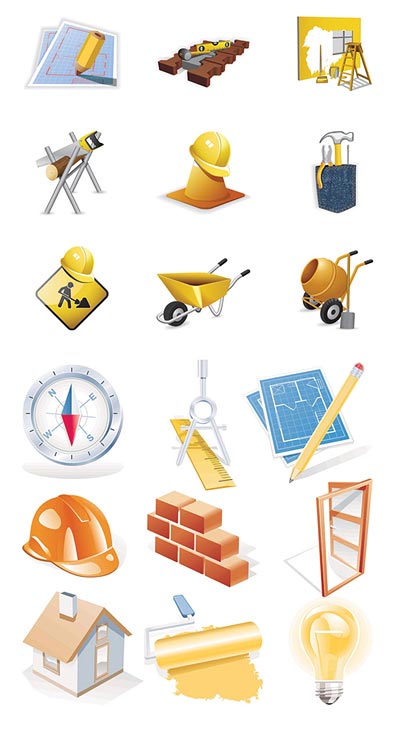 Vector construction site theme icon