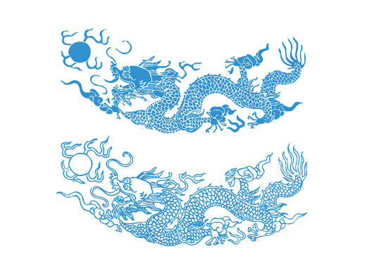 Dragon pattern vector material