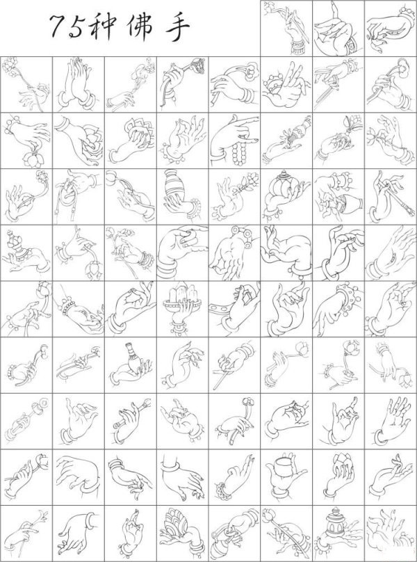 Paragraph 75 of Buddhist material vector bergamot [Ai format]