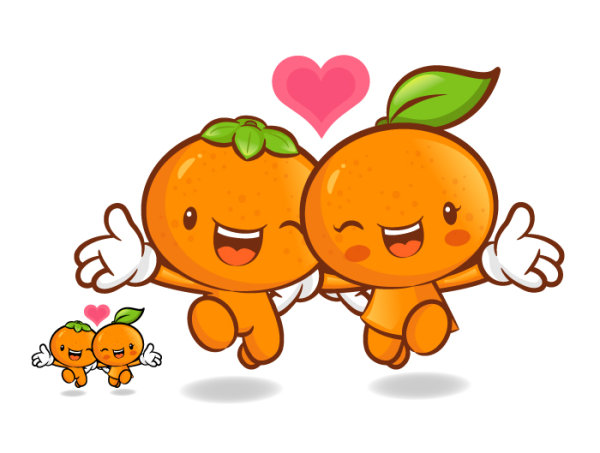 Love the cartoon super fruit Vector 9