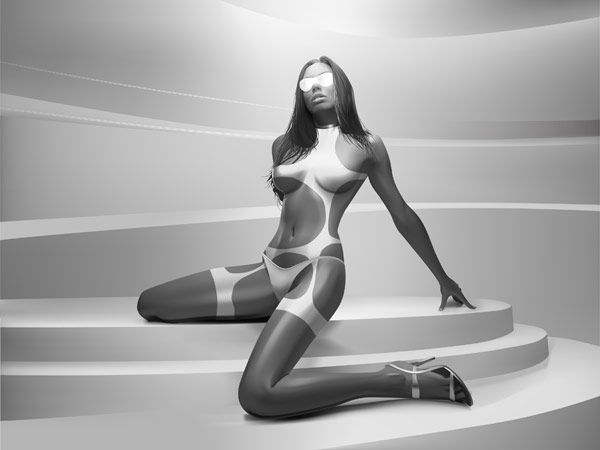Vector realistic woman