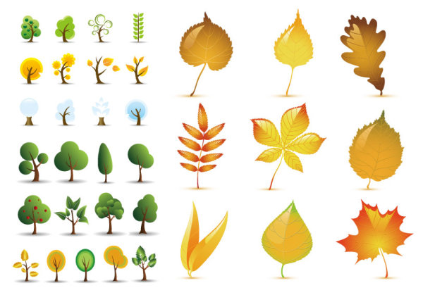 Tree leaves Vector