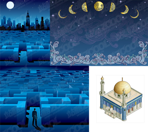 Vector construction or night