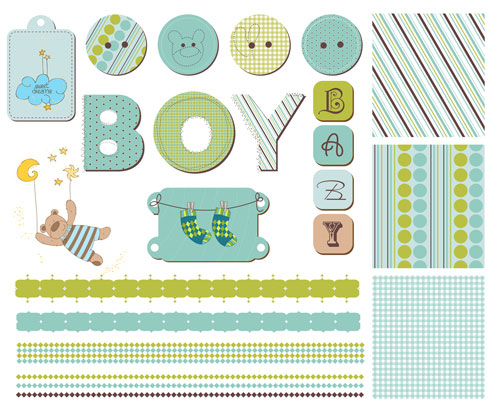 Vector material of cute children