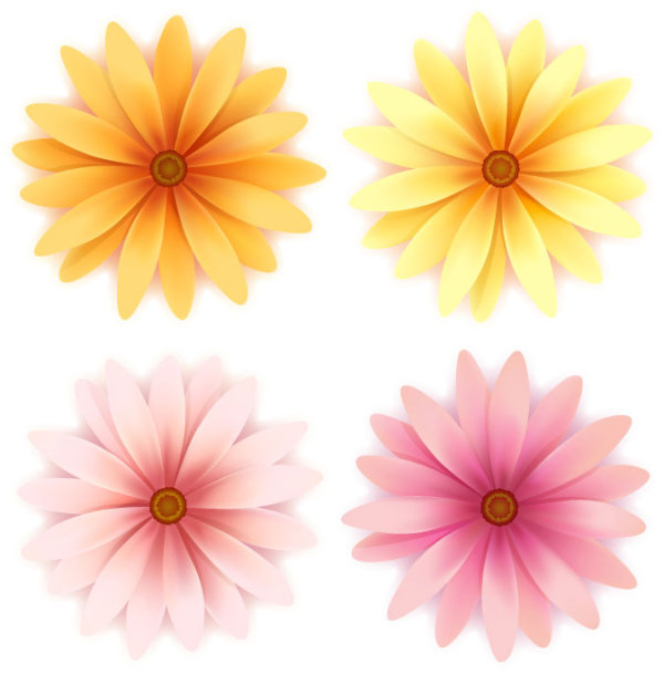 Beautiful small flowers vector material -3
