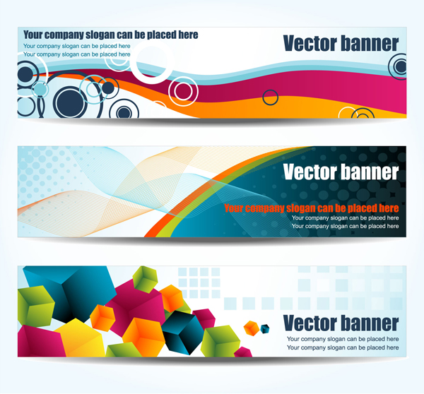 Colorful geometric banner vector background -2